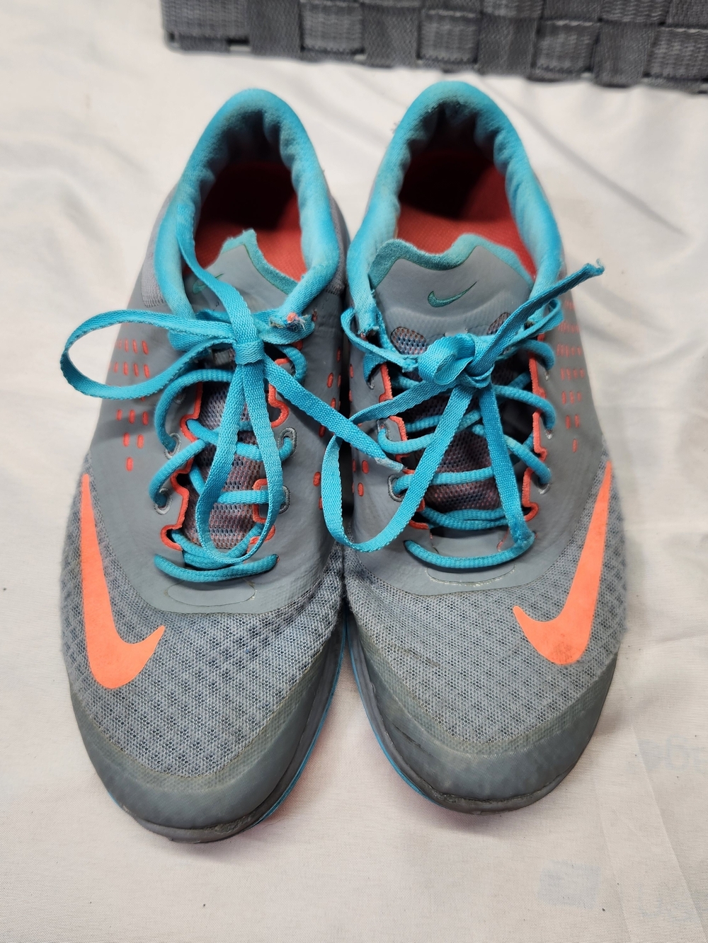 ⭐️Nike FS Lite Run 2 Grey Teal Orange Athletic Running Shoes Sneaker Womens Sz 8